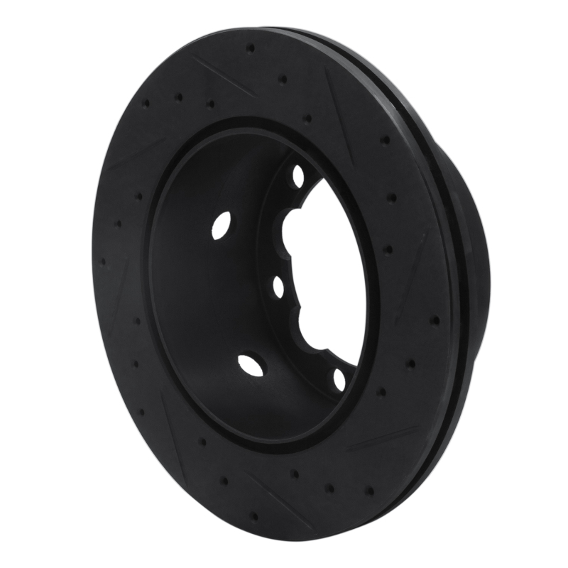 Dodge Sprinter 3500 Brake Rotor (1) - Rear Left - R1 Concepts - Drilled & Slotted - Black - `02-`06